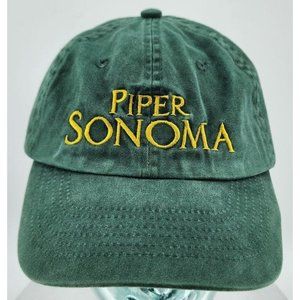 Vintage Piper Sonoma Champagne Wine Brut 100% Cotton Hat Strapback California